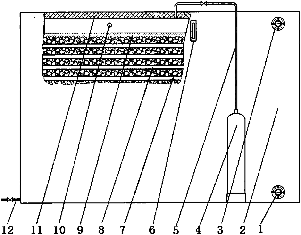 Heat storage method of impregnated sandstones and device thereof