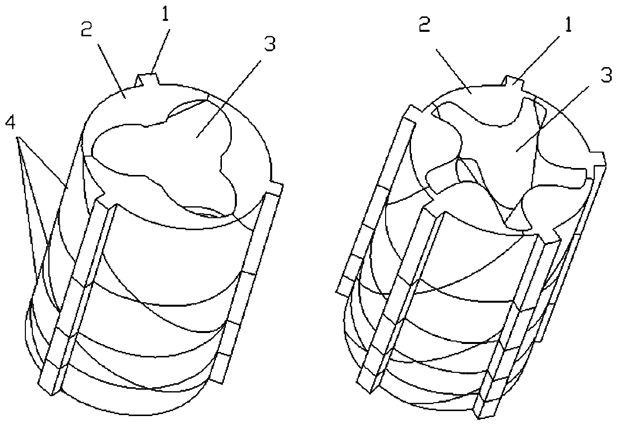 Variable pitch screw rotor forming device