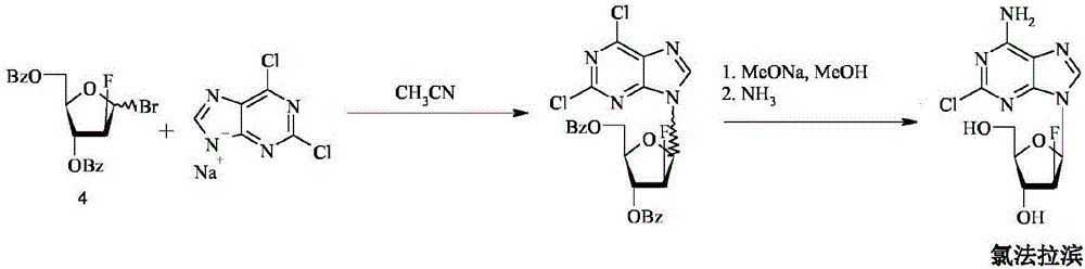 Method for the synthesis of clofarabine