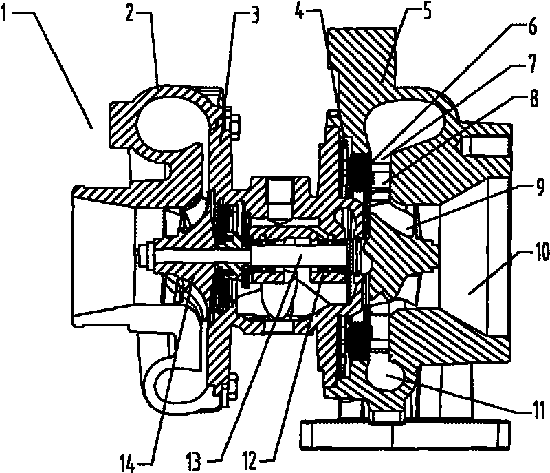 Asymmetric double-channel variable section turbocharger