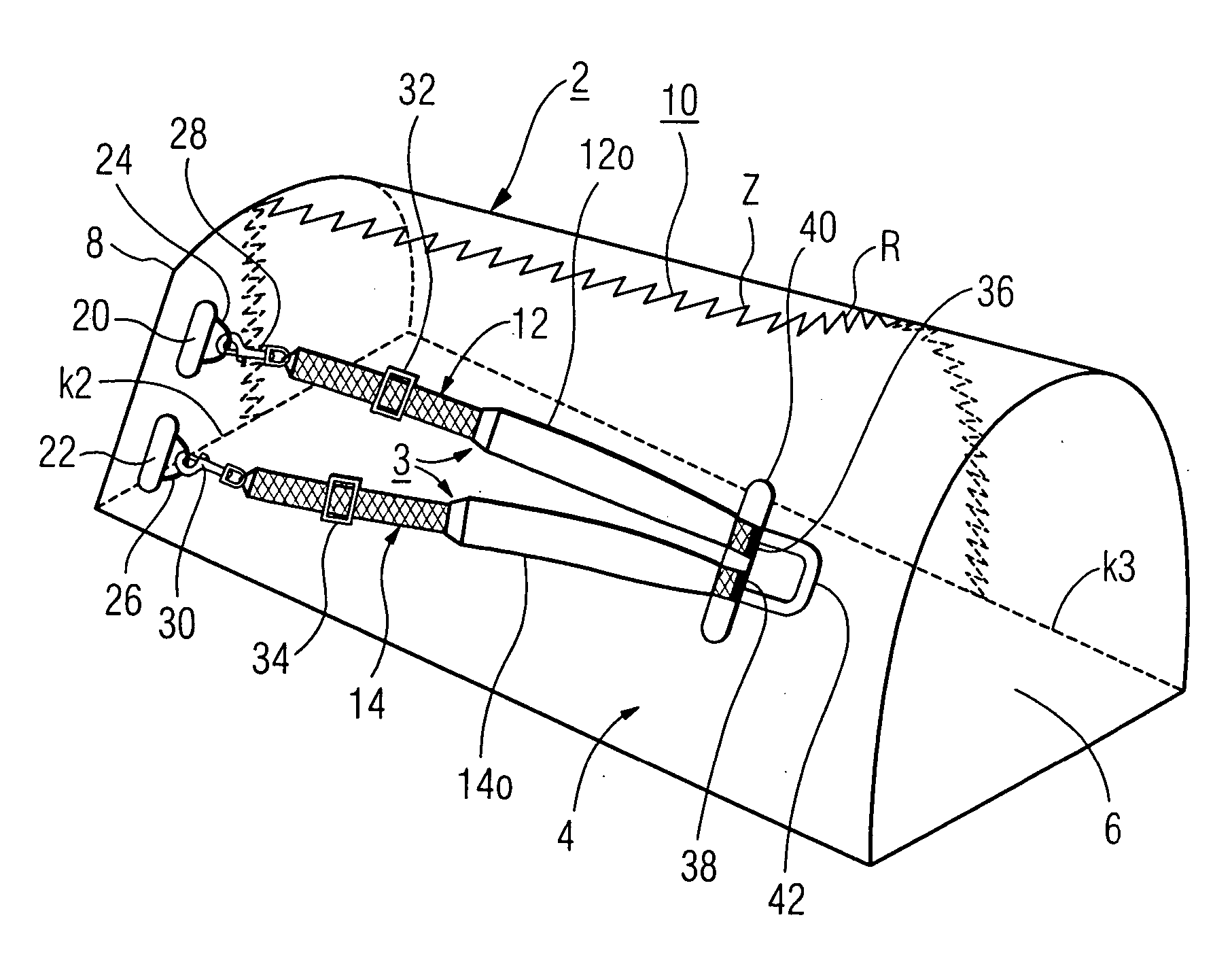 Support strap for a musical instrument or a musical instrument case