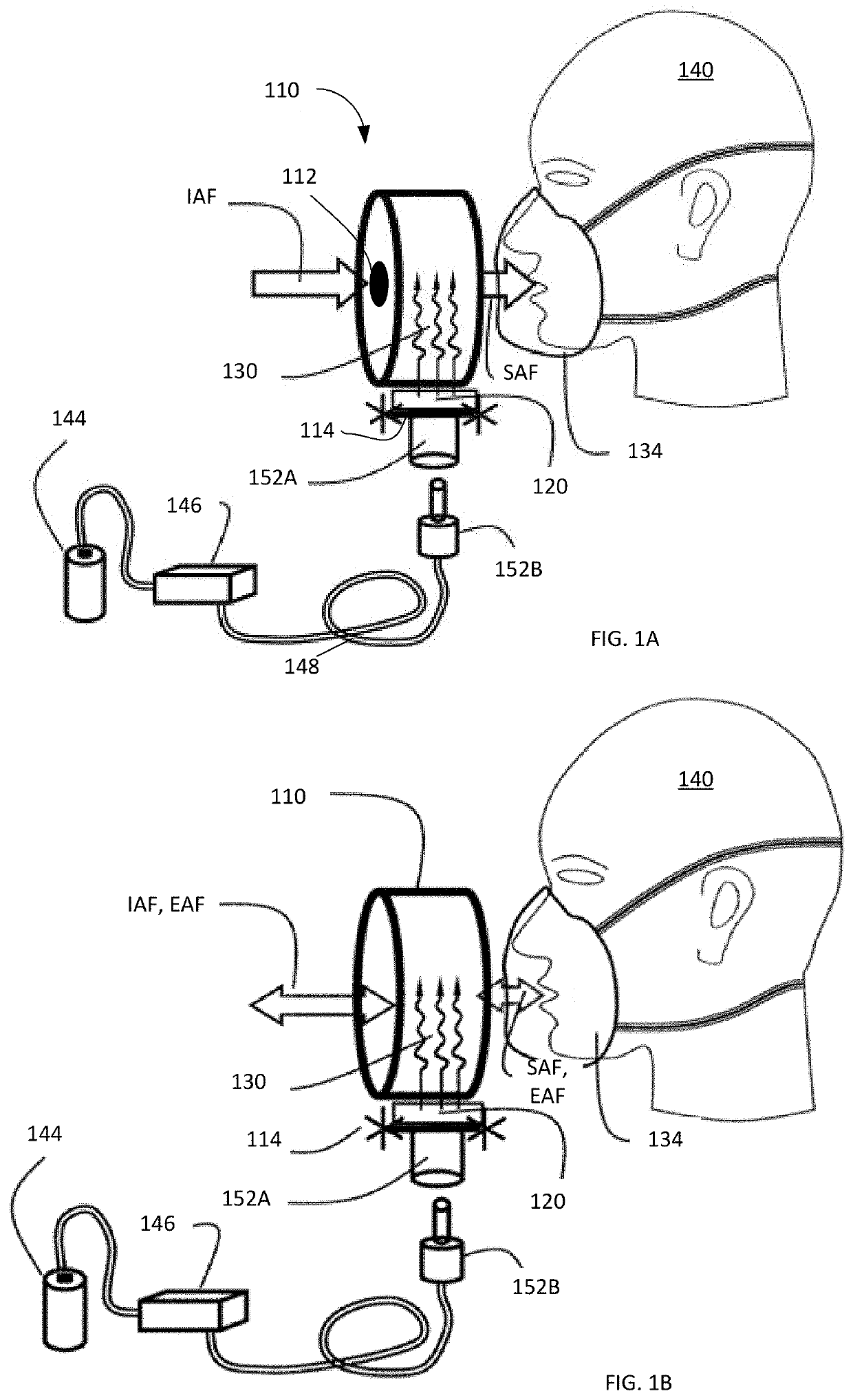 Portable uv-c pathogen inactivation apparatus for human breathing air