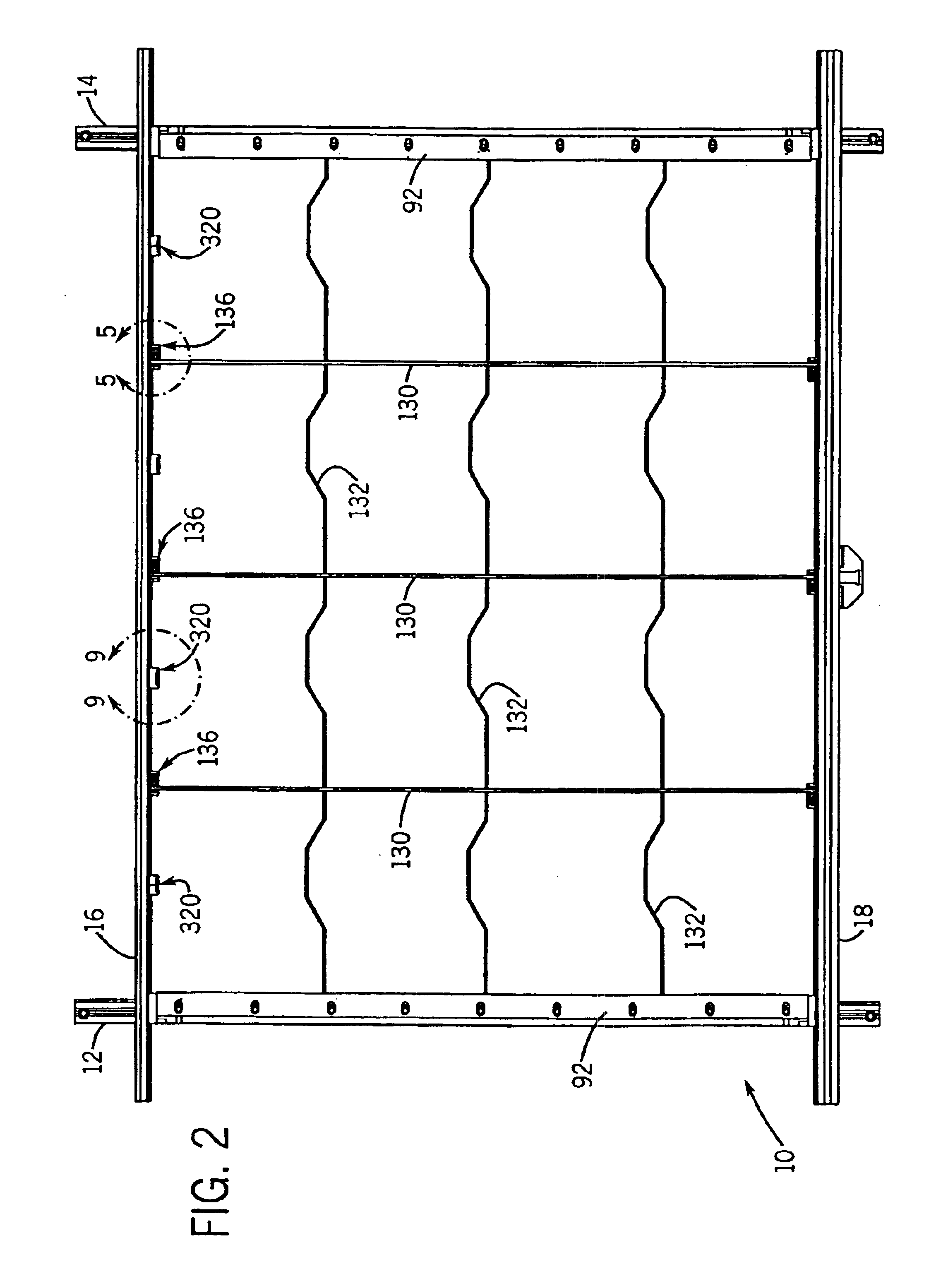 Stiffening assembly for stiffening the lower frame assembly of a blanking tool