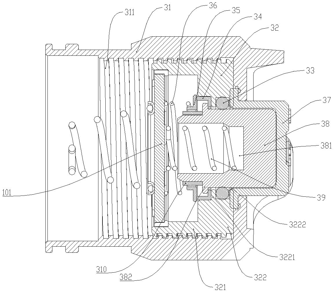 Illumination device with single-open and dual-control structure