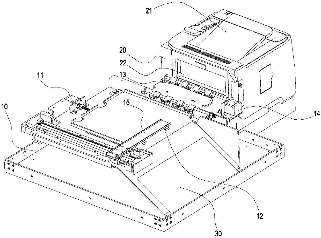 Printing and sealing device and connective seal sealing method