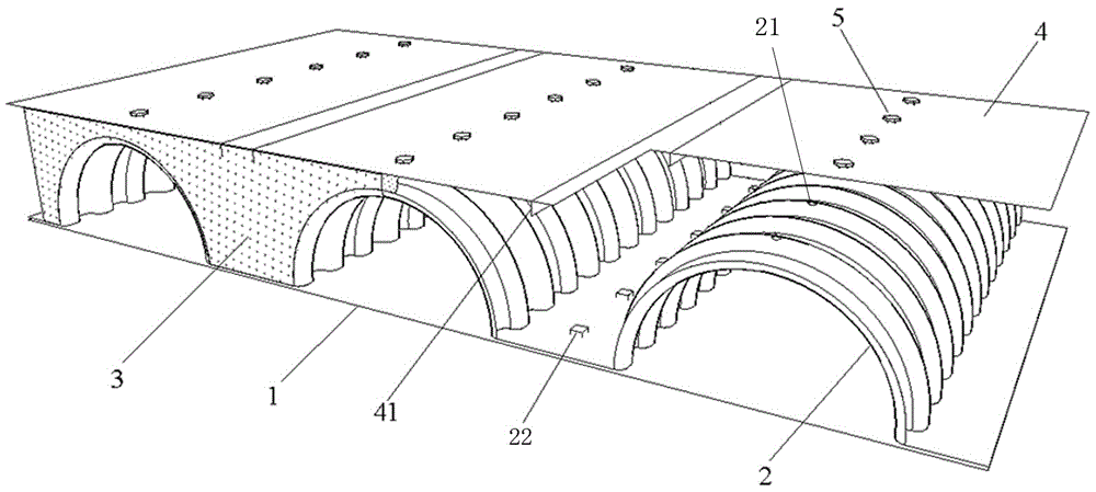 A Composite Bridge Deck with Corrugated Arch Sandwich