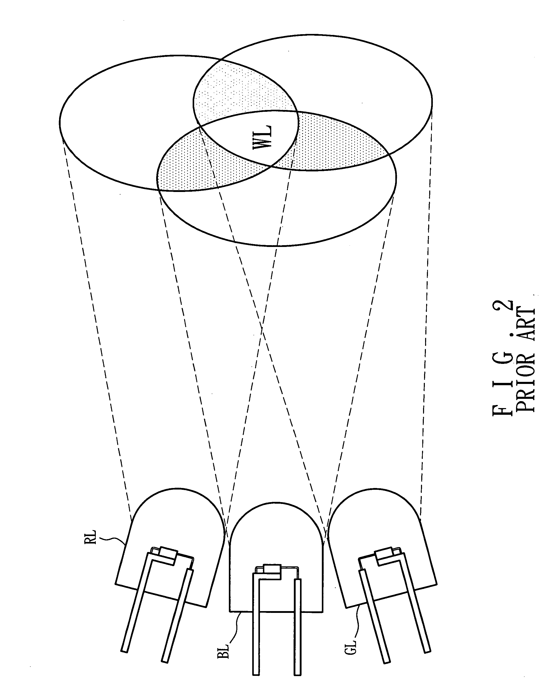 Illuminative module for emitting white light via mixing the primary colors with fourth color