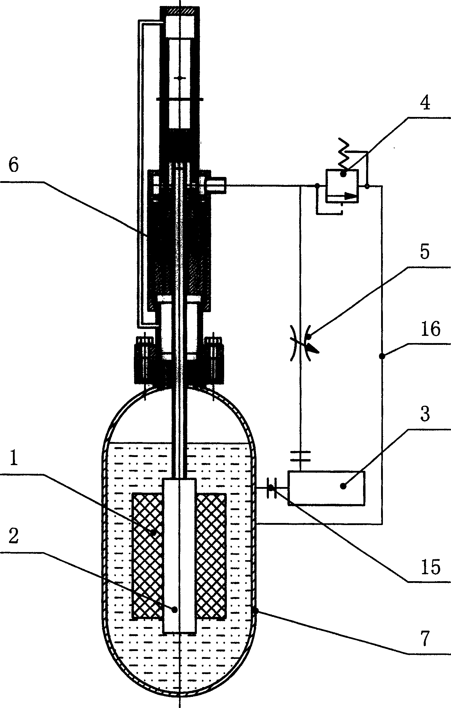 Waterpower driving mechanism for reactor safety rod