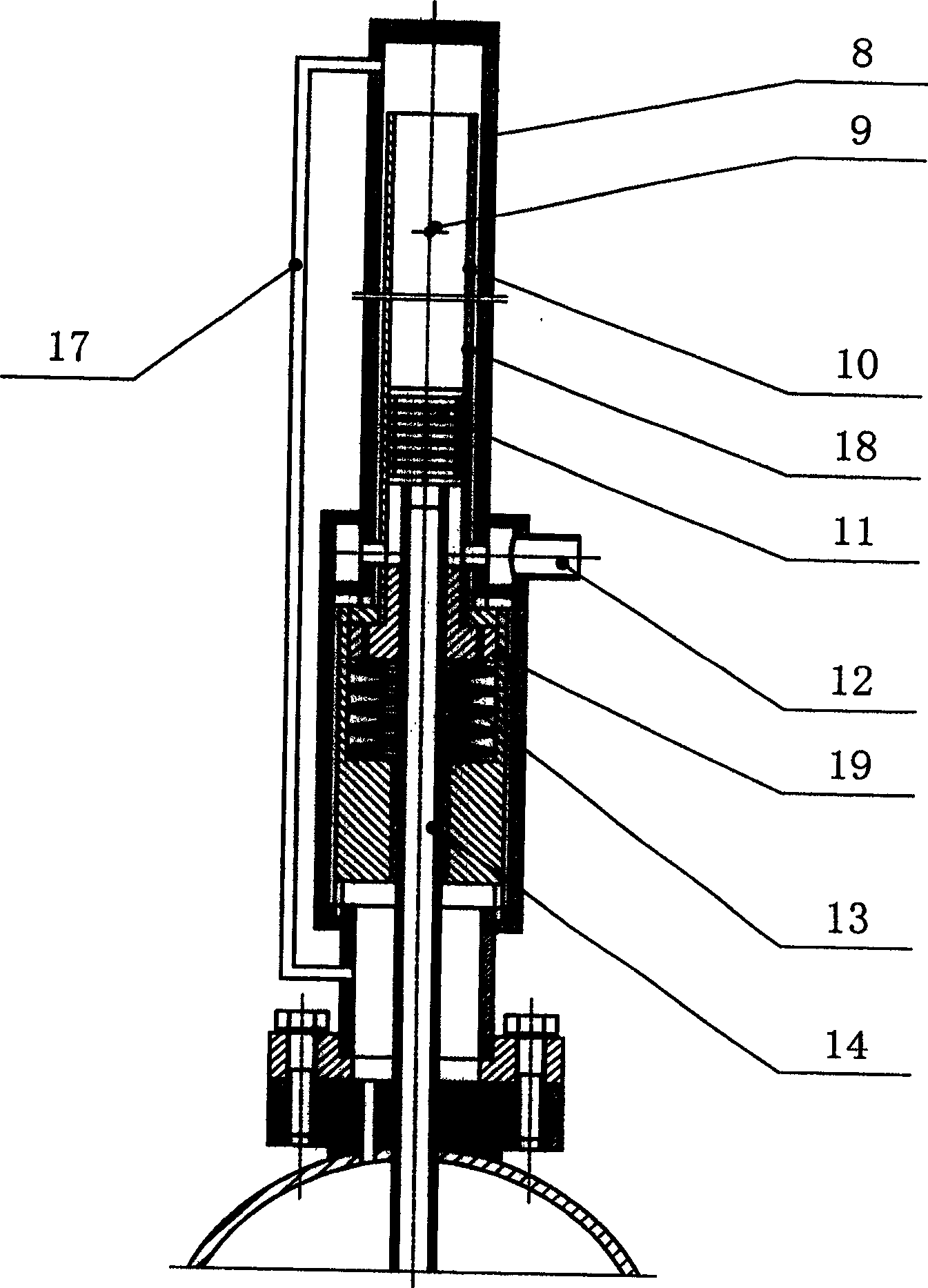 Waterpower driving mechanism for reactor safety rod