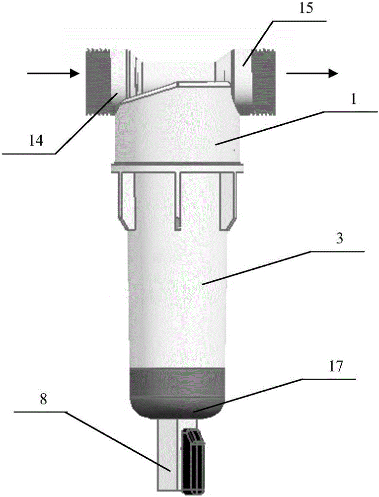 Front water purifier and scale inhibitor