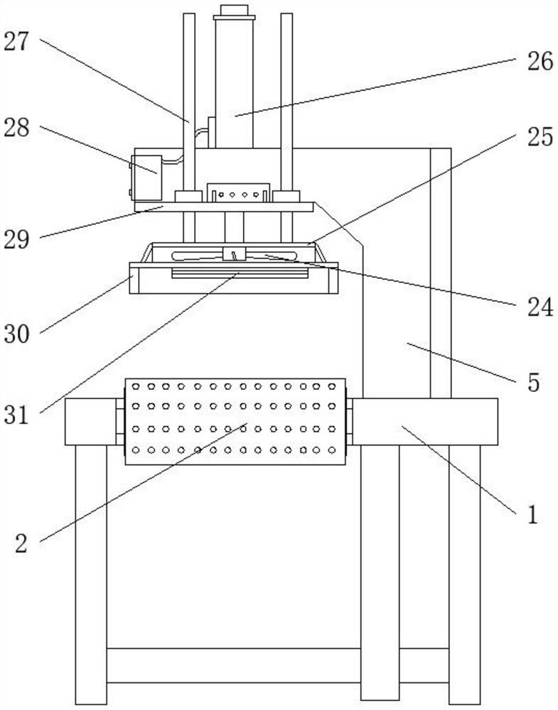 Umbrella cover seamless colloid laminating device and method