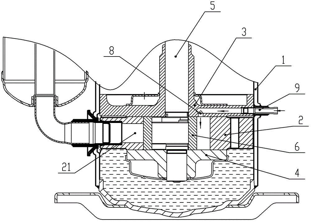 Rotary compressor with air injection function