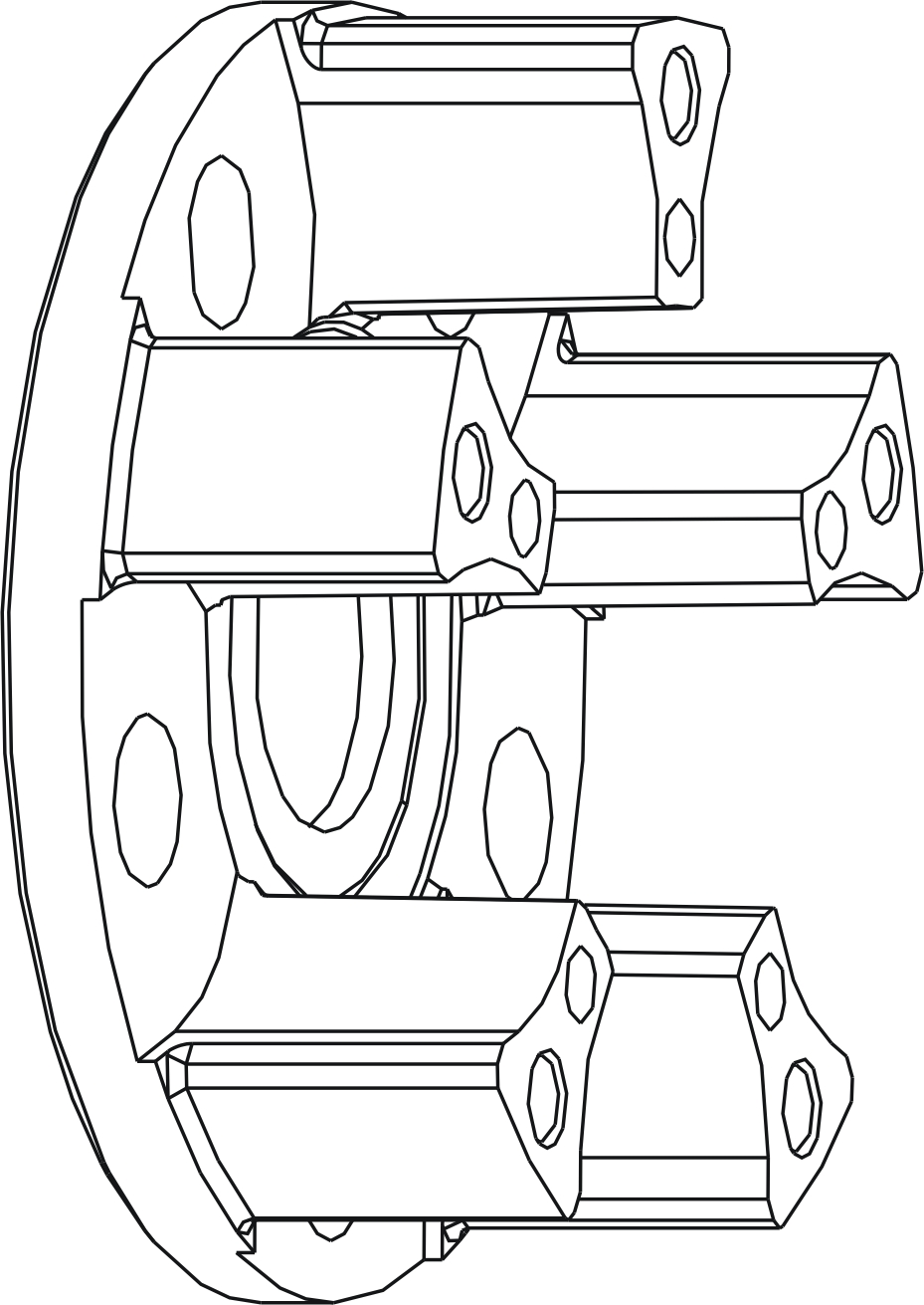 Low-floor gate-type wheel-side motor rear axle for electric bus