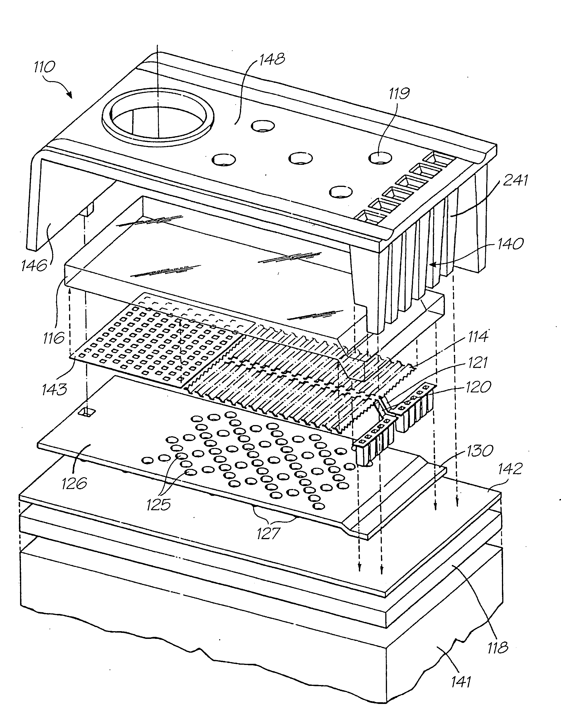 Inkjet printhead with filter structure at inlet to ink chambers