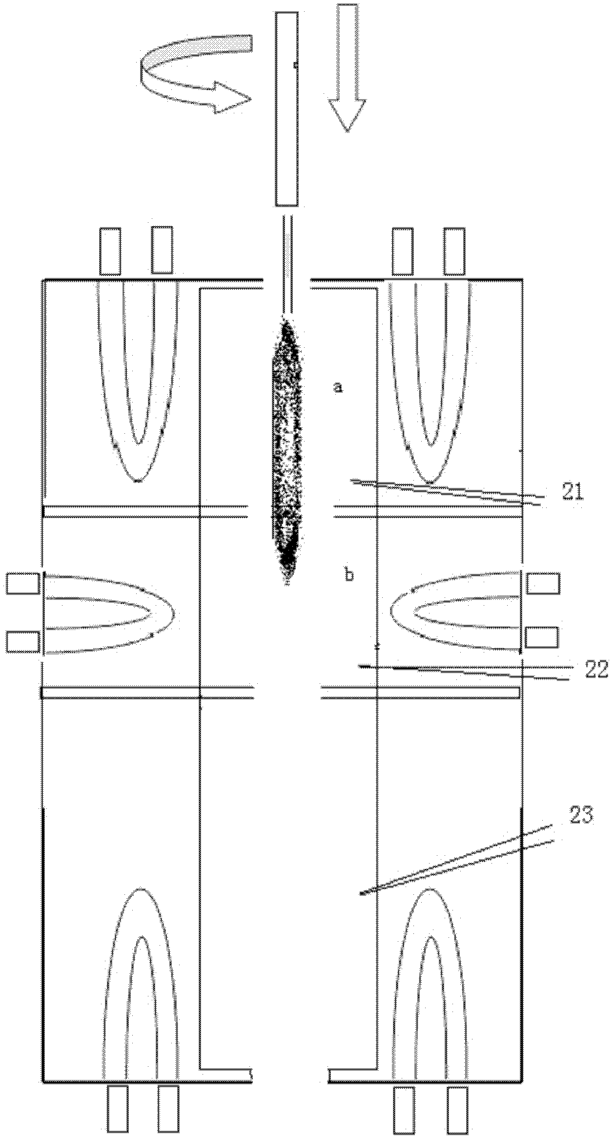 Bridgman-stockbarge method for preparing cerium-doped lanthanum bromide scintillating crystal