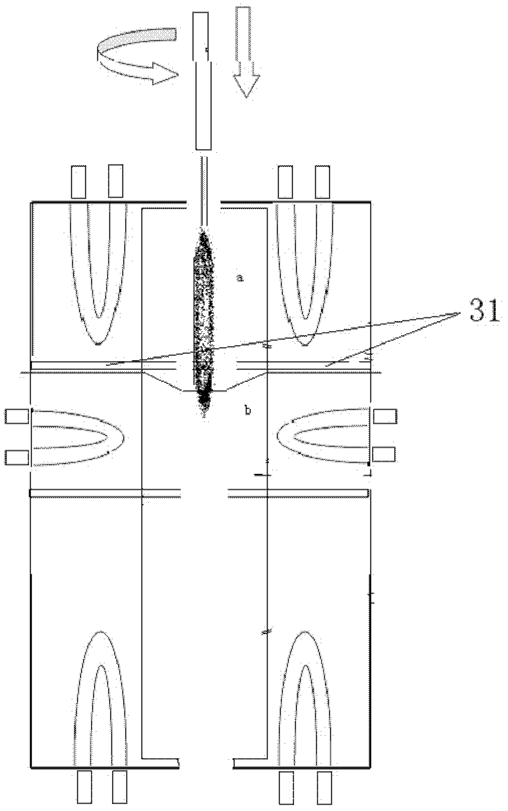 Bridgman-stockbarge method for preparing cerium-doped lanthanum bromide scintillating crystal