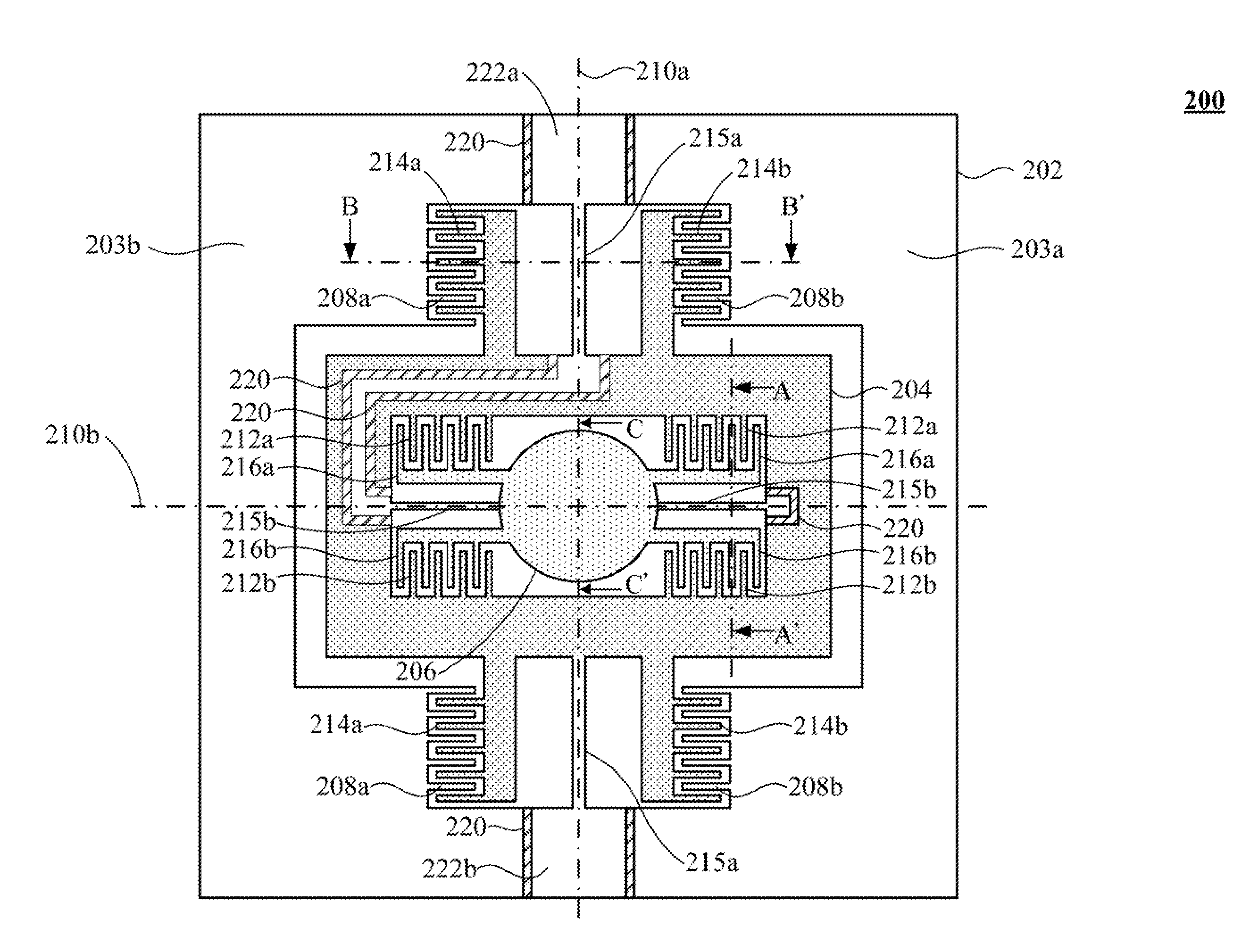 Two-dimensional comb-drive actuator and manufacturing method thereof