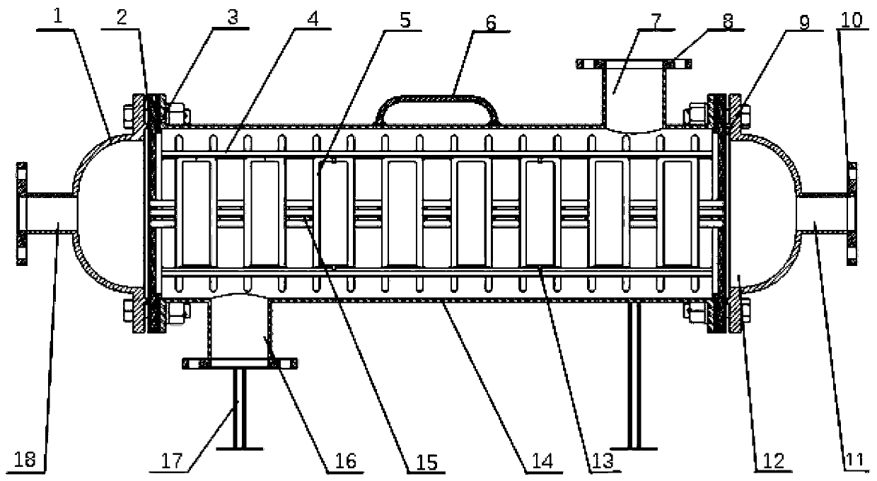 Portable plane elastic array scroll heat exchange device