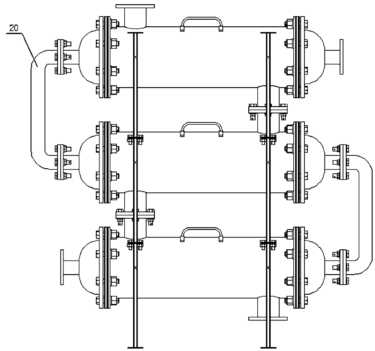 Portable plane elastic array scroll heat exchange device