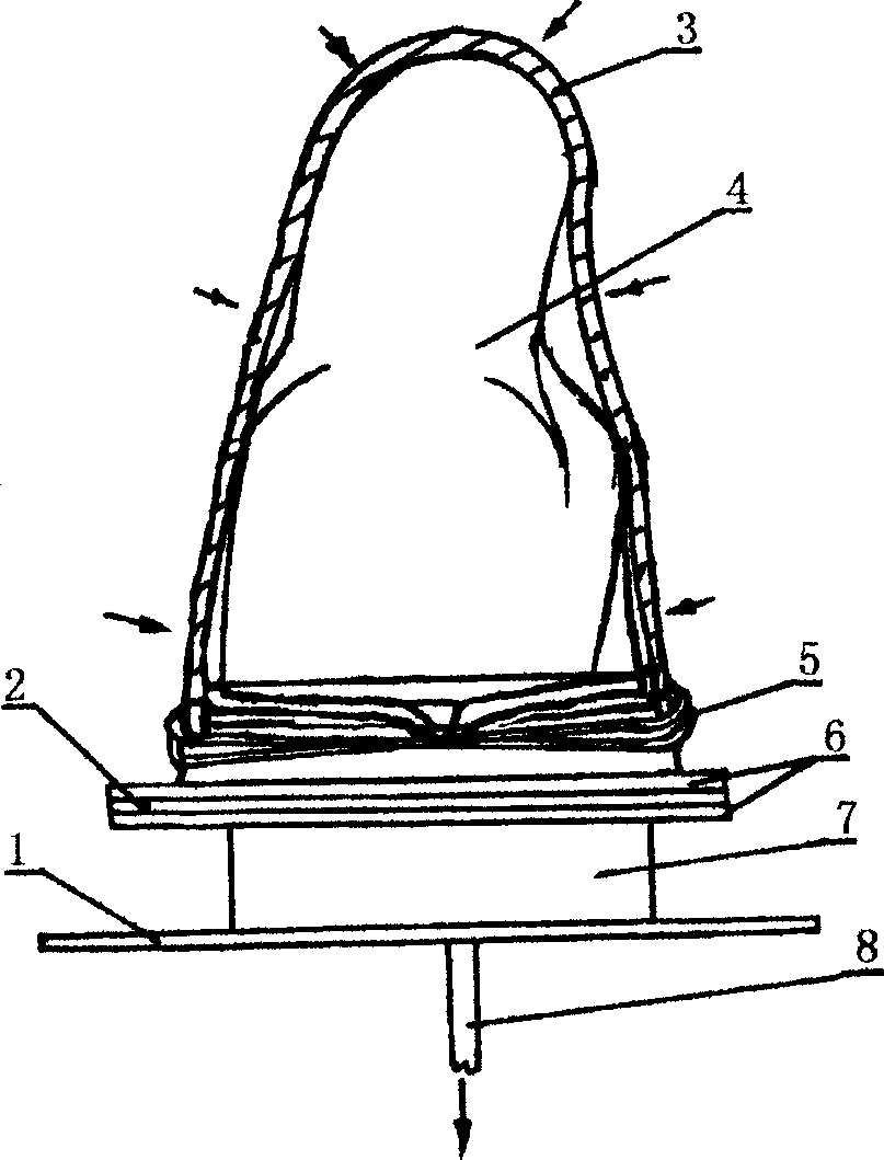 Forming method for arficial limb receiving chamber and inner lining tube