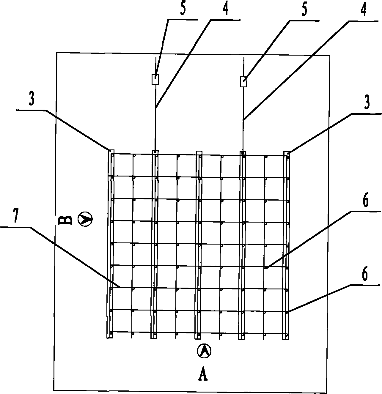 Building method of integral slip type scaffold used for steel grid construction