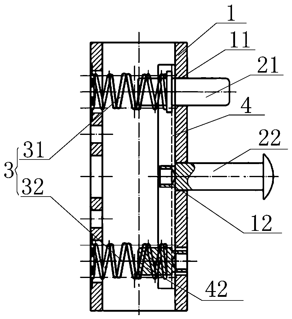 Lock pin assembly, telescopic mechanism, protective fence and tool ladder