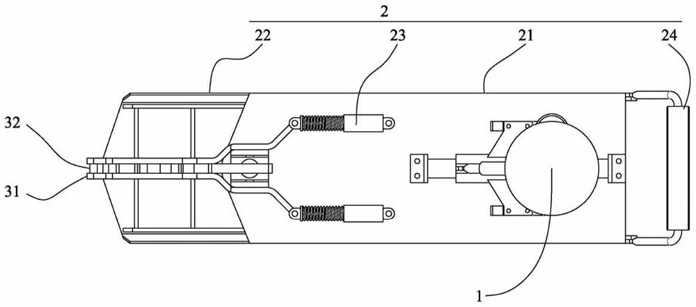 A ship boarding trestle device with wave compensation function