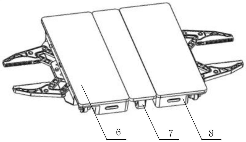 A link-type clamp intelligent collaborative trolley carrier with self-adaptive wheelbase