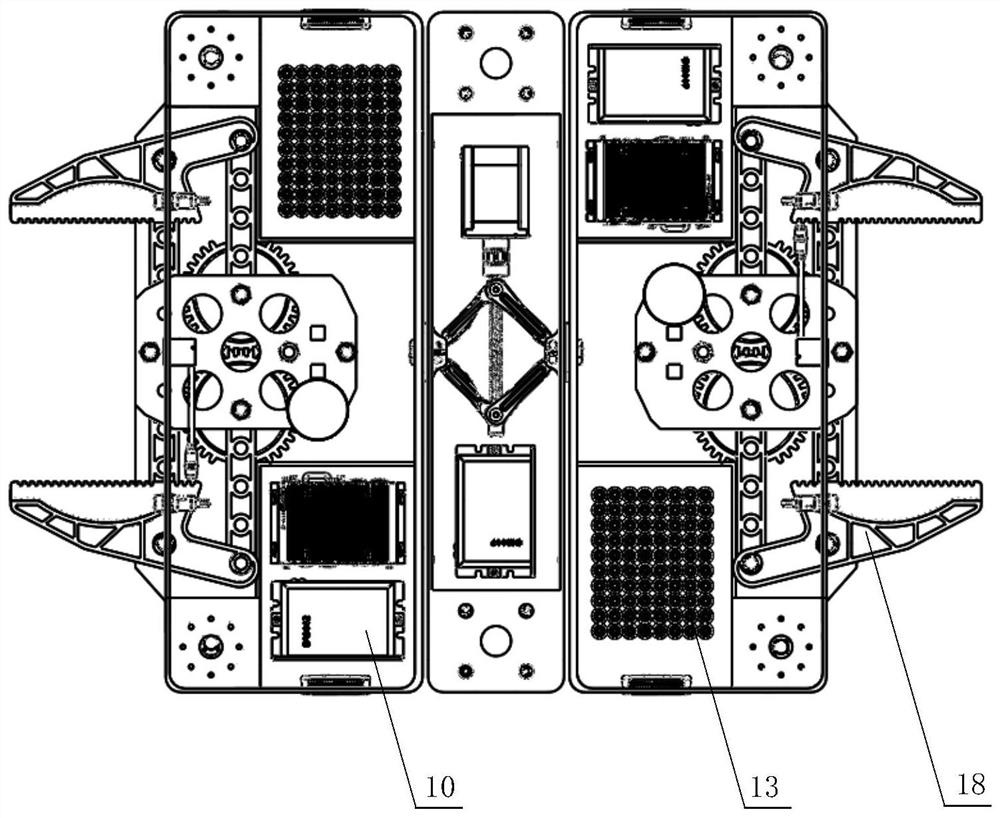 A link-type clamp intelligent collaborative trolley carrier with self-adaptive wheelbase