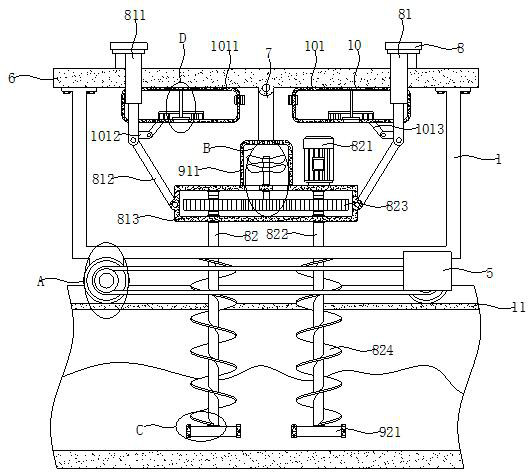 Double-roller rotating type environment-friendly organic fertilizer turning equipment for bio-fertilizer production