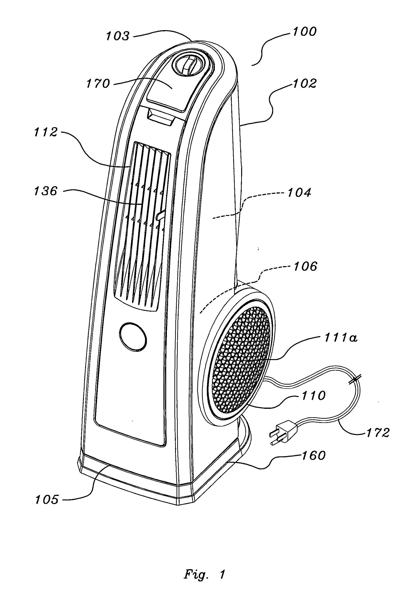 Portable air moving device
