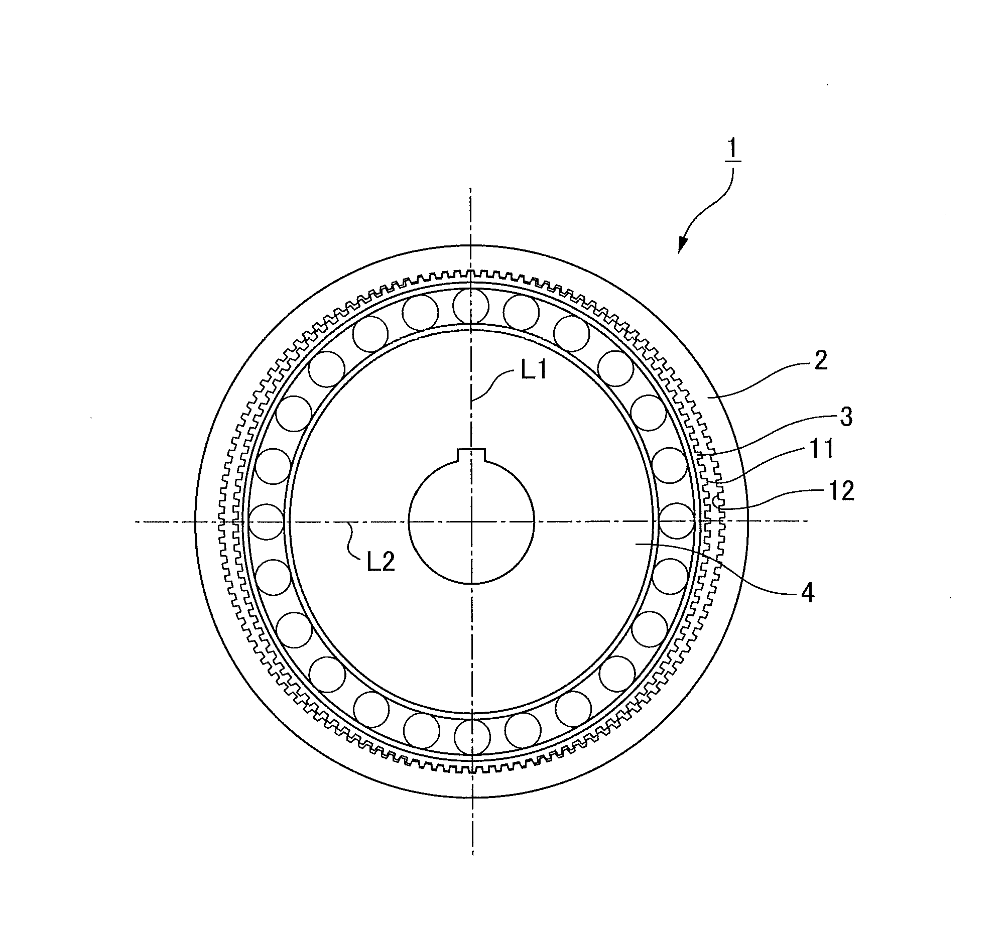 Wave gear device having three-dimensional contacting involute positive deflection tooth profile