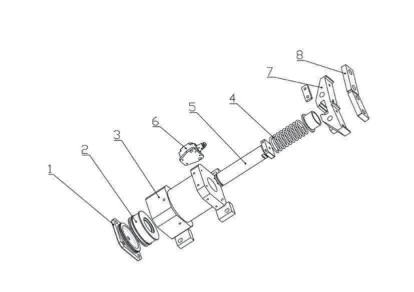 Flywheel brake device for punch press