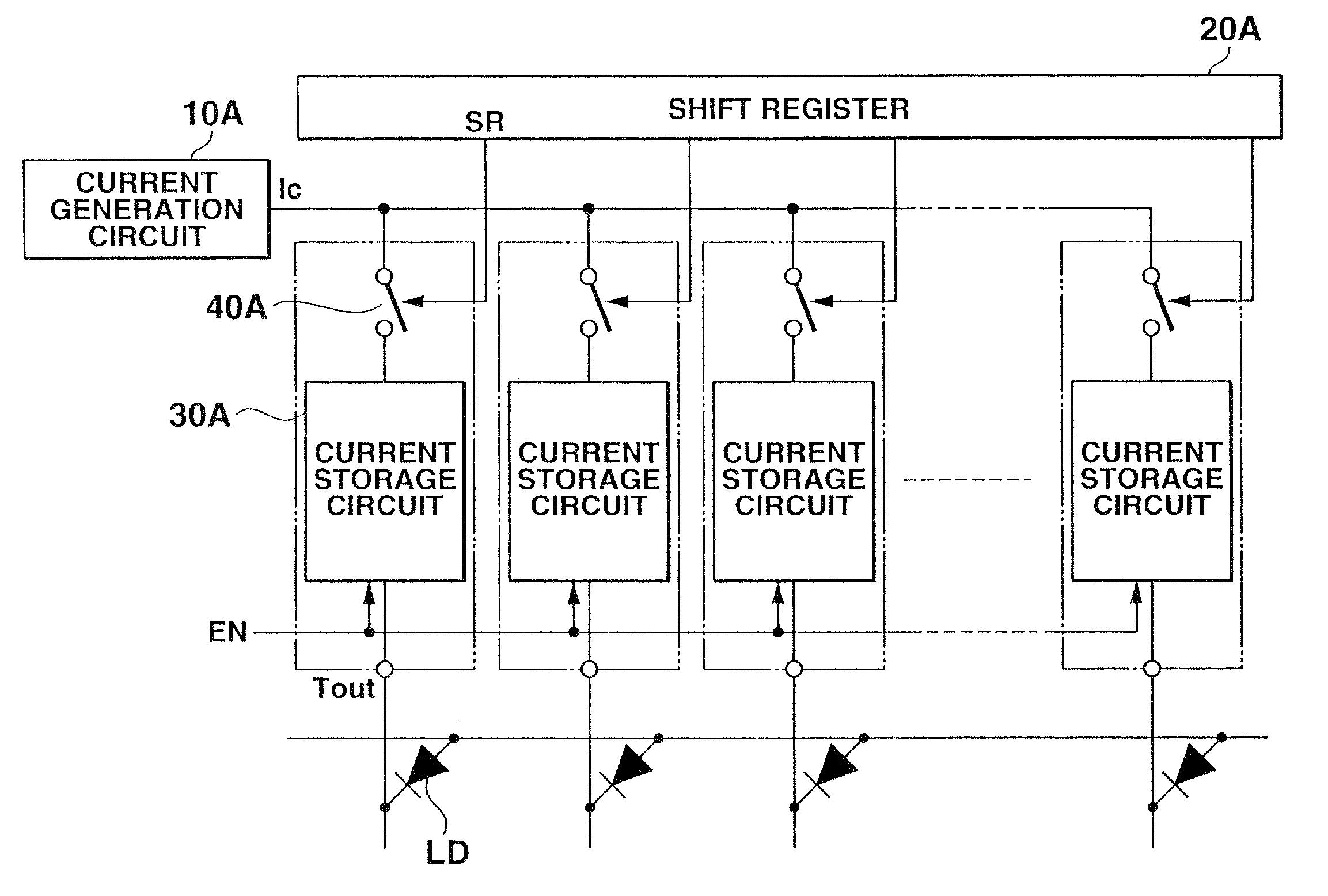 Current drive circuit and drive method thereof, and electroluminescent display apparatus using the circuit