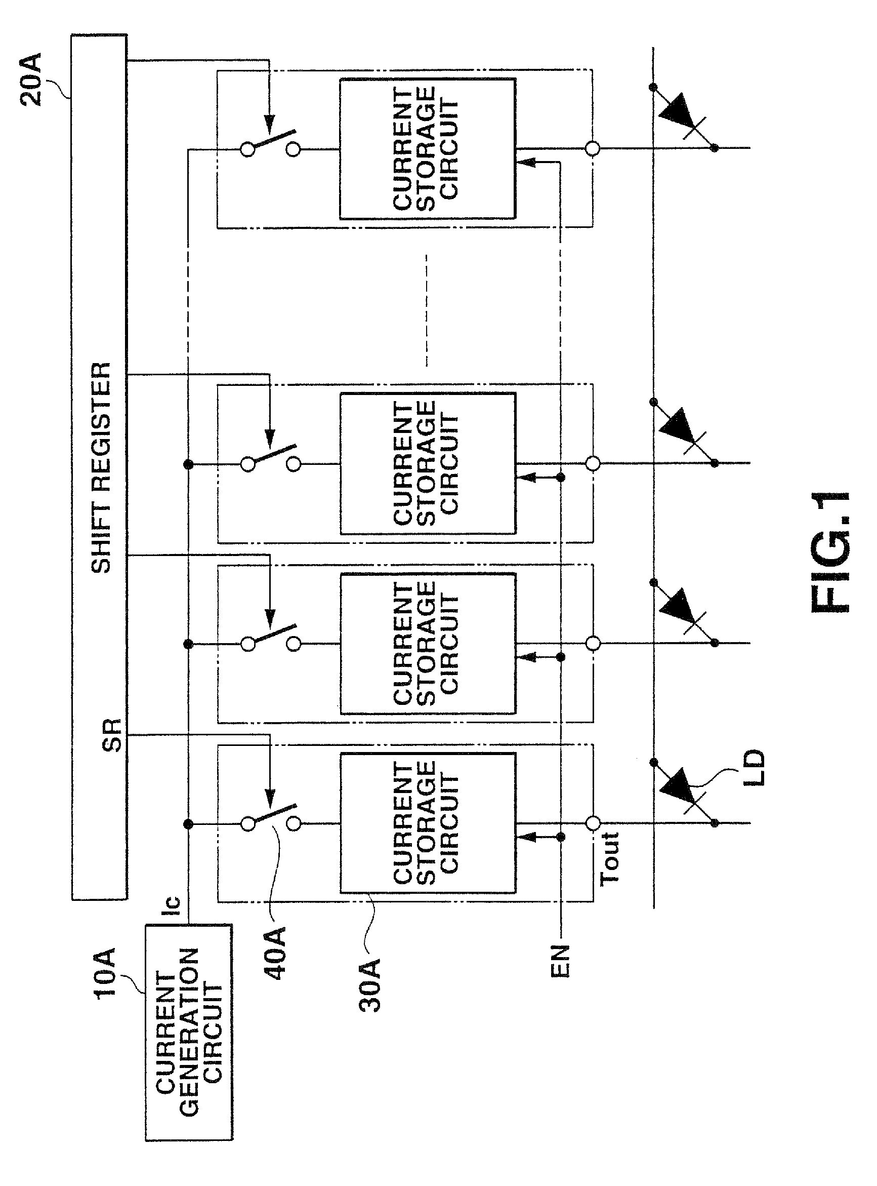 Current drive circuit and drive method thereof, and electroluminescent display apparatus using the circuit