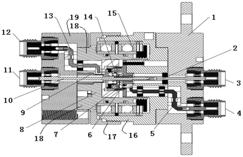 A double-channel coaxial rotary joint