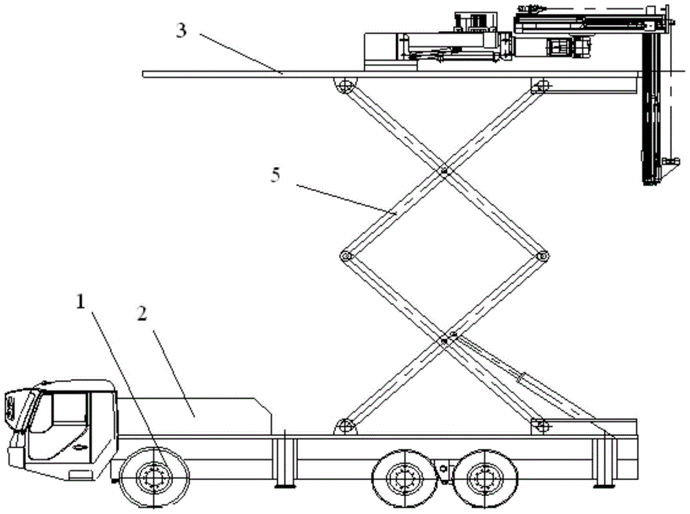 A tunnel construction trolley