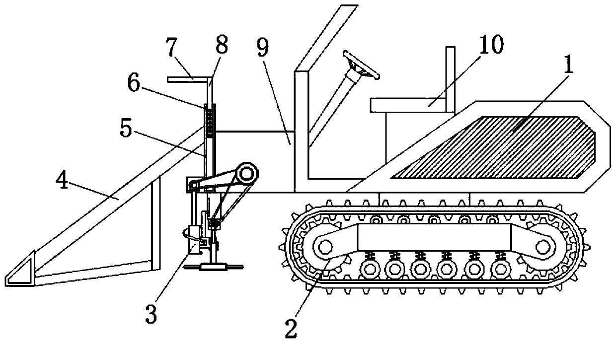 Crawler self-propelled oilseed rape windrower