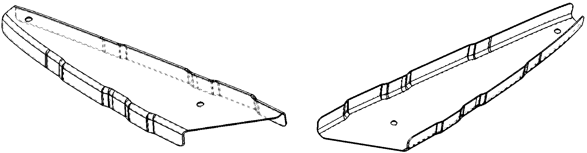 Design method of airplane frame and rib type sheet metal part processing model