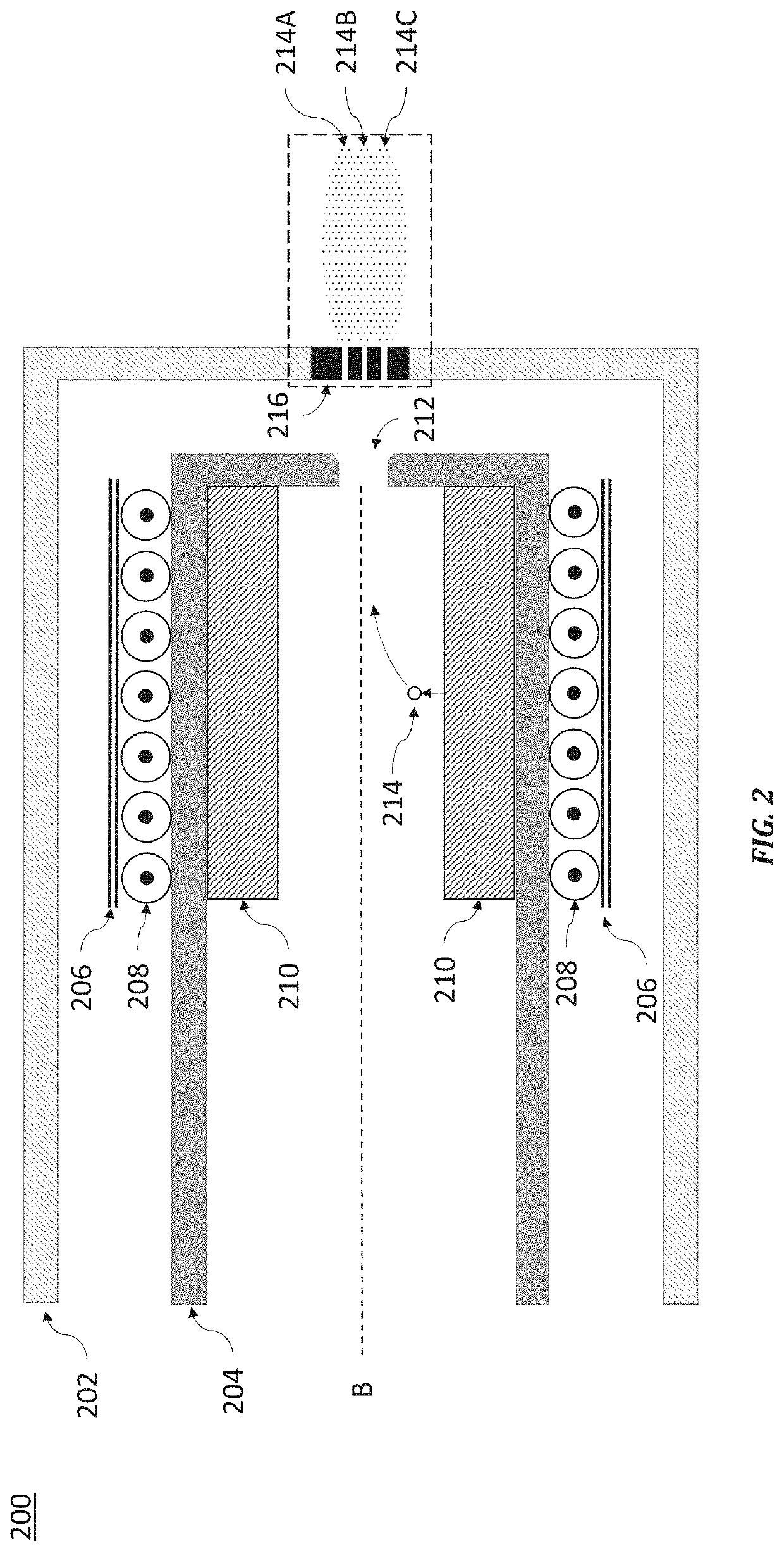 Methods and apparatuses for emitting electrons from a hollow cathode