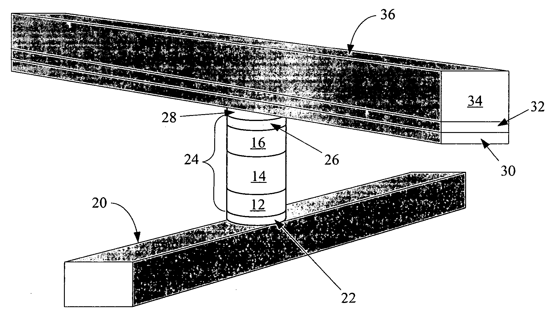 Non-volatile memory cell comprising a dielectric layer and a phase change material in series