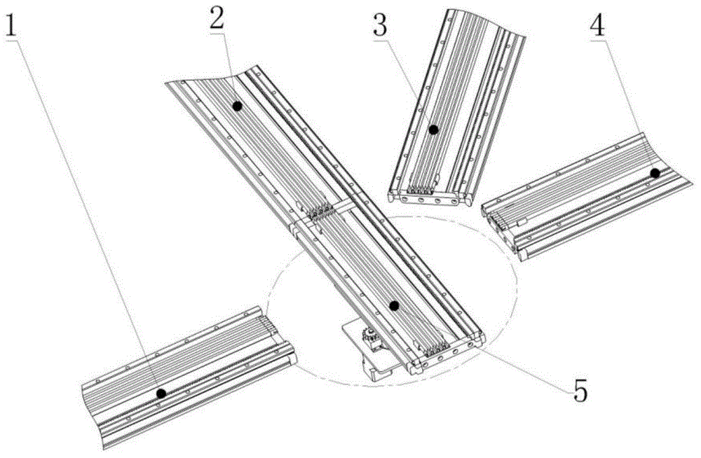 Rail-mounted robot walking path changing device and implement method thereof