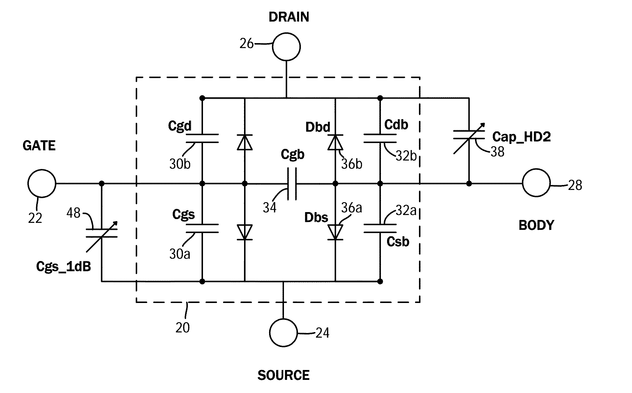 Second order harmonic cancellation for radio frequency front-end switches