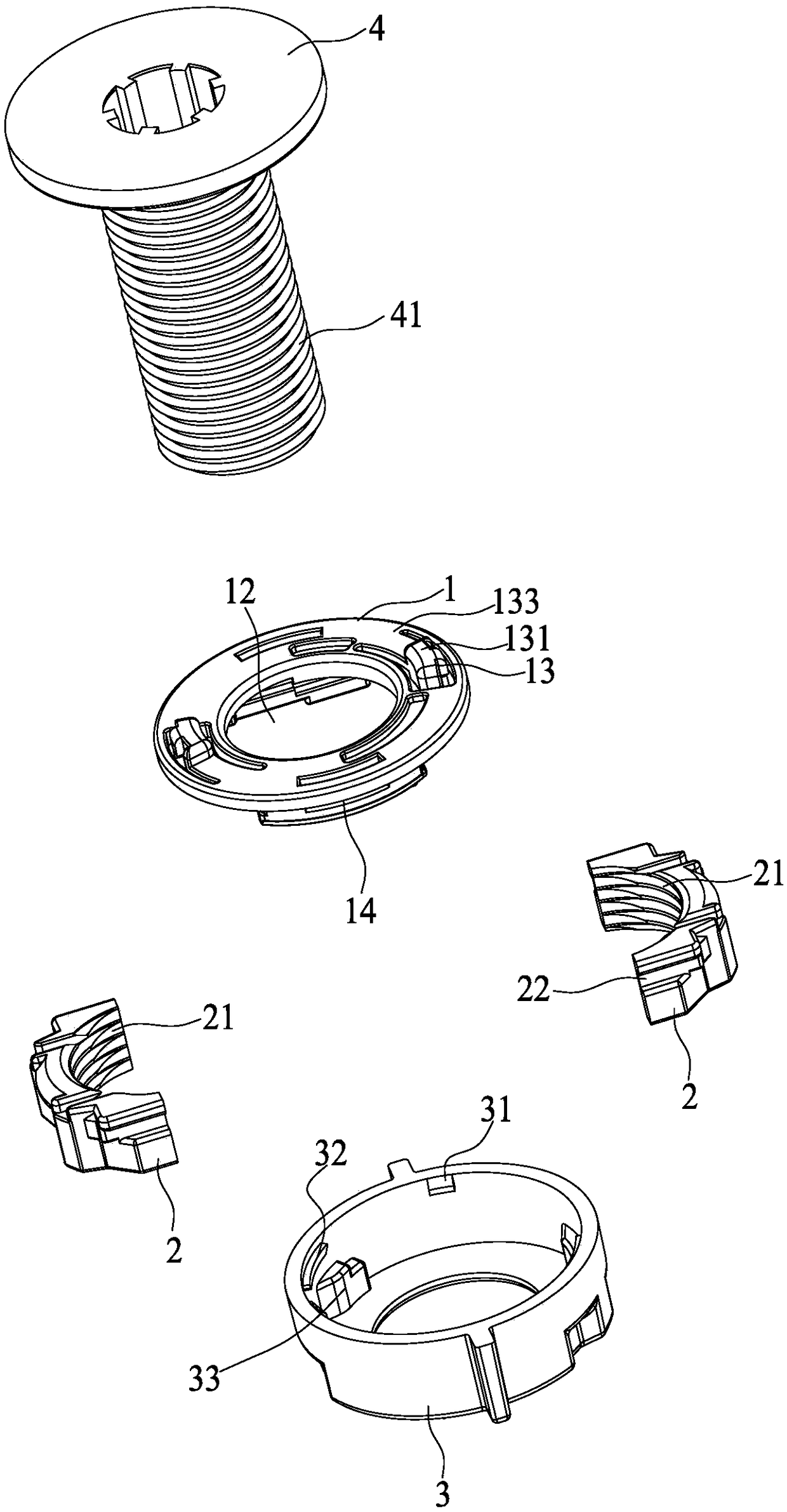 A quick installation nut