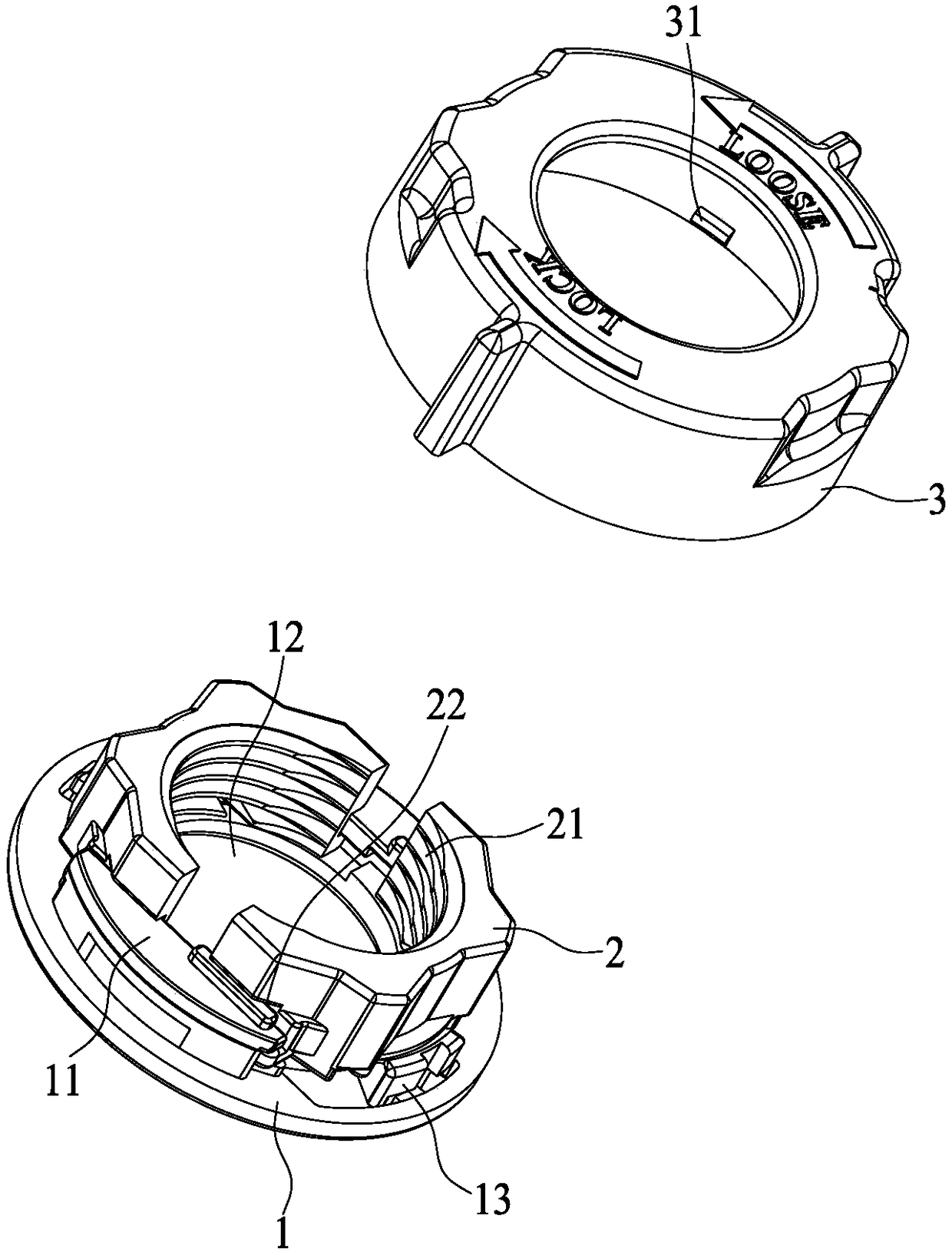 A quick installation nut