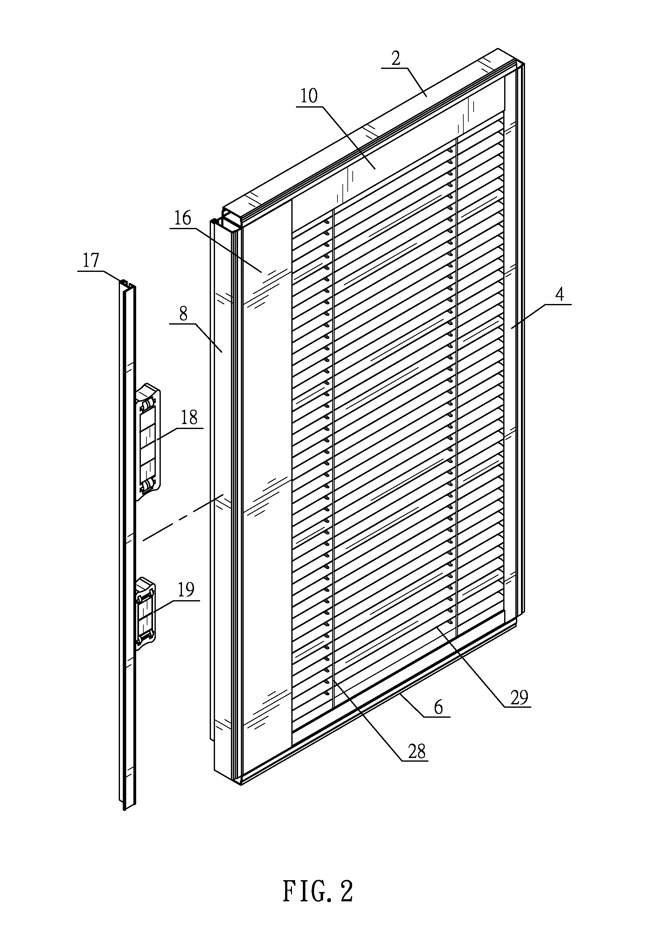 Sealed magnetic-controlled window blind between two panes of glass