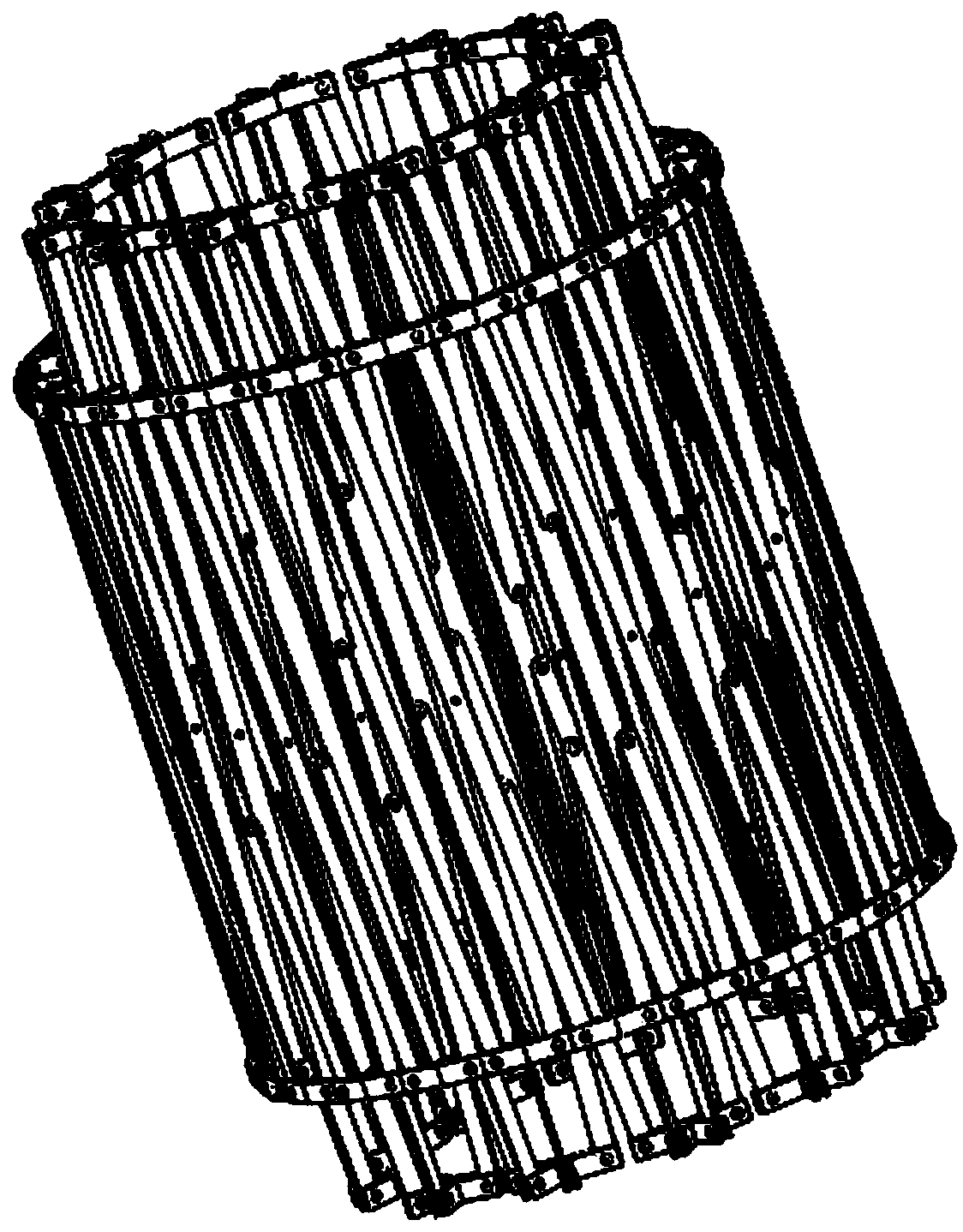 Shear unit hybrid array-type surrounding truss expandable antenna mechanism