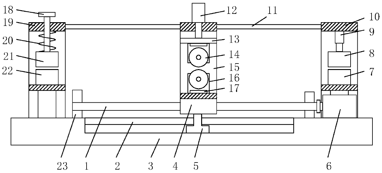 A steel pipe straightening device