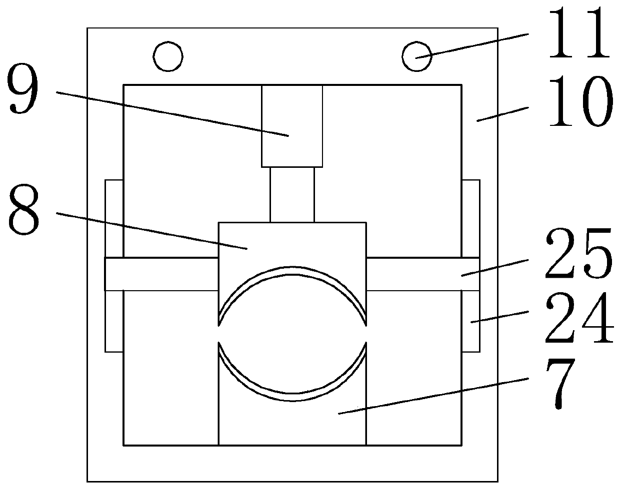 A steel pipe straightening device