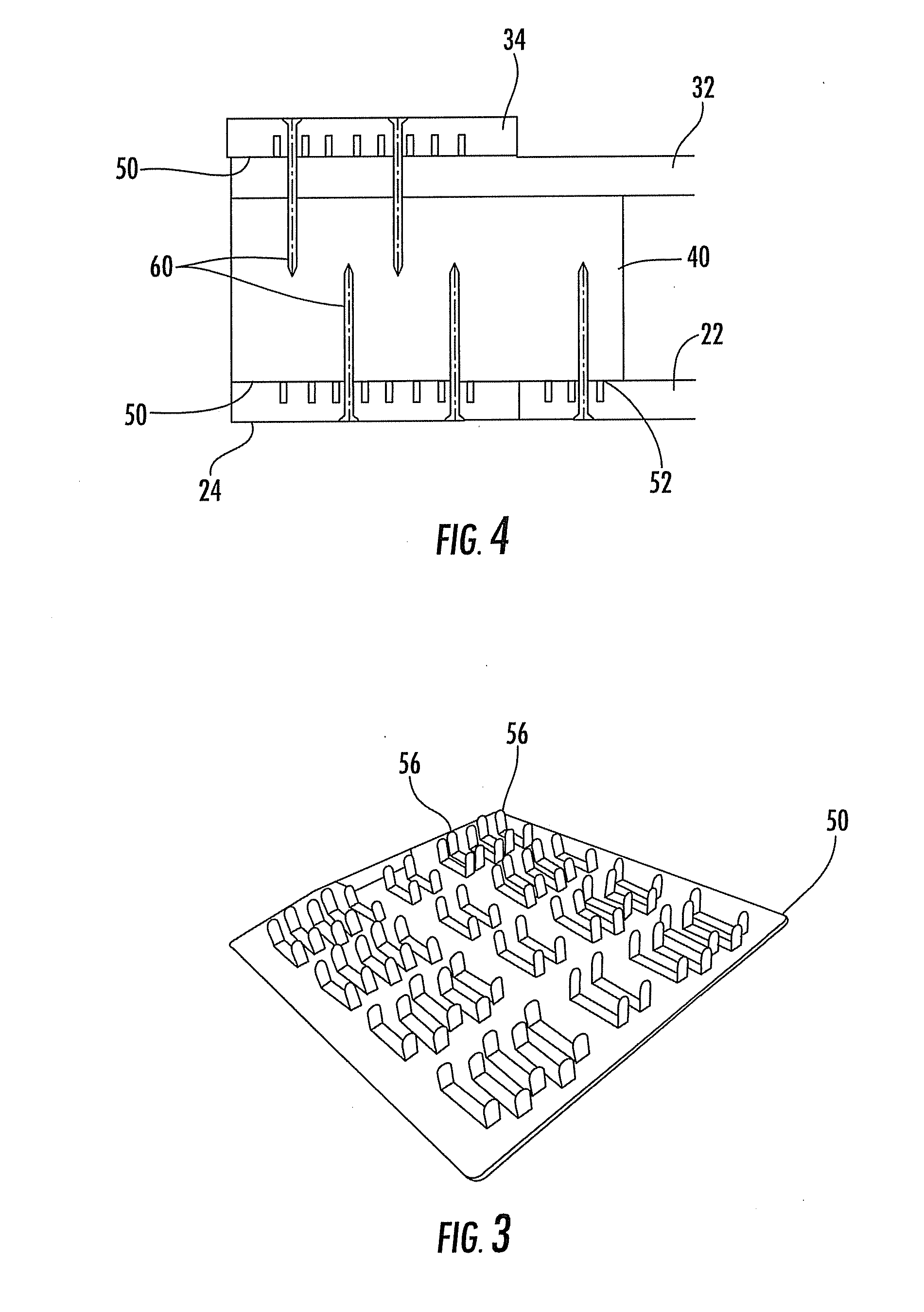Wooden pallet with nail plates and related methods